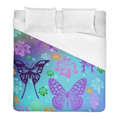 Butterfly Vector Background Duvet Cover (Full/ Double Size)