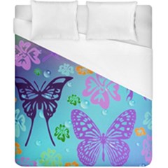 Butterfly Vector Background Duvet Cover (California King Size)