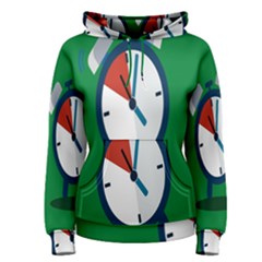 Alarm Clock Weker Time Red Blue Green Women s Pullover Hoodie