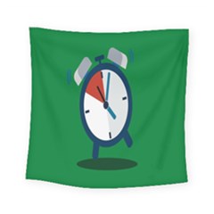 Alarm Clock Weker Time Red Blue Green Square Tapestry (small) by Alisyart