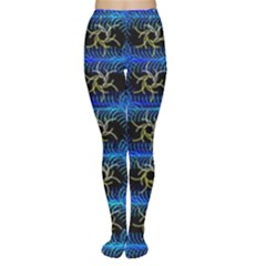 Blue Bee Hive Pattern Women s Tights by Amaryn4rt