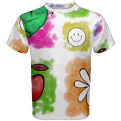 A Set Of Watercolour Icons Men s Cotton Tee by Amaryn4rt