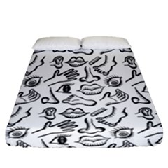 Body Parts Fitted Sheet (queen Size) by Valentinaart