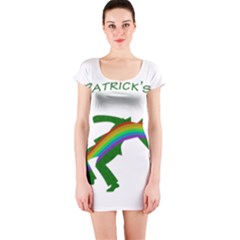 St  Patricks Short Sleeve Bodycon Dress by Valentinaart