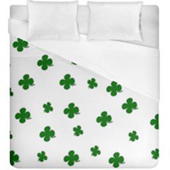 St  Patrick s Clover Pattern Duvet Cover (king Size) by Valentinaart