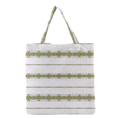 Ethnic Floral Stripes Grocery Tote Bag by dflcprints