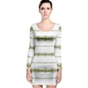 Ethnic Floral Stripes Long Sleeve Bodycon Dress View1