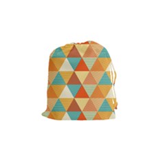 Triangles Pattern  Drawstring Pouches (small)  by TastefulDesigns
