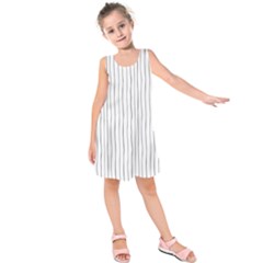 Hand Drawn Lines Pattern Kids  Sleeveless Dress by TastefulDesigns
