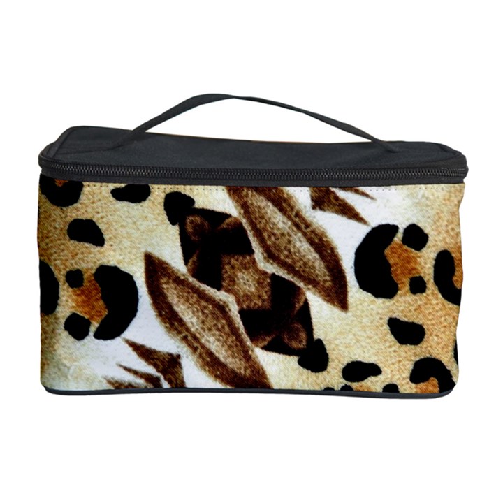 Background Fabric Animal Motifs And Flowers Cosmetic Storage Case