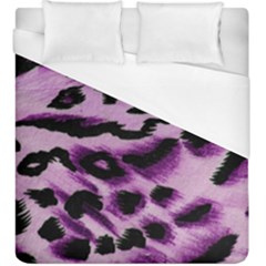 Background Fabric Animal Motifs Lilac Duvet Cover (king Size) by Amaryn4rt