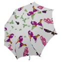 Birds Colorful Floral Funky Hook Handle Umbrellas (Medium) View2