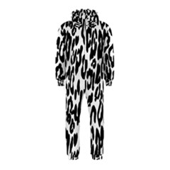 Black And White Leopard Skin Hooded Jumpsuit (kids)