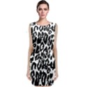 Black And White Leopard Skin Classic Sleeveless Midi Dress View1