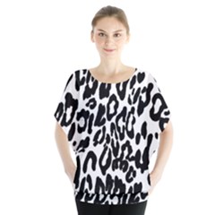 Black And White Leopard Skin Blouse