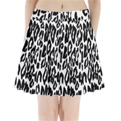 Black And White Leopard Skin Pleated Mini Skirt by Amaryn4rt