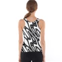 Black And White Wave Abstract Tank Top View2