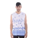 Blue And White Floral Background Men s Basketball Tank Top View1