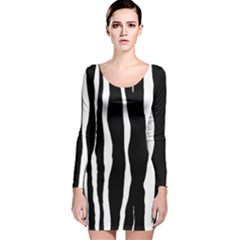 Zebra Background Pattern Long Sleeve Velvet Bodycon Dress by Amaryn4rt