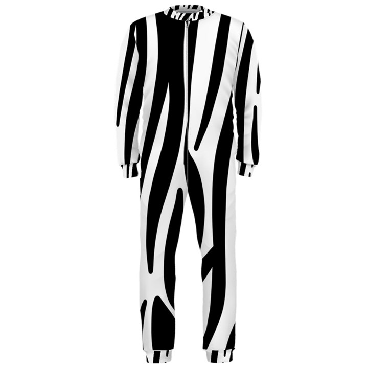 Seamless Zebra A Completely Zebra Skin Background Pattern OnePiece Jumpsuit (Men) 