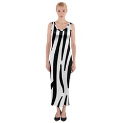 Seamless Zebra A Completely Zebra Skin Background Pattern Fitted Maxi Dress