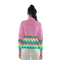 Easter Chevron Pattern Stripes Wind Breaker (Women) View2