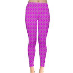 Clovers On Pink Leggings  by PhotoNOLA