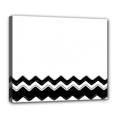 Chevrons Black Pattern Background Deluxe Canvas 24  X 20   by Amaryn4rt