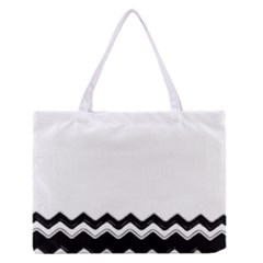 Chevrons Black Pattern Background Medium Zipper Tote Bag by Amaryn4rt