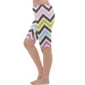 Chevrons Stripes Colors Background Cropped Leggings  View2