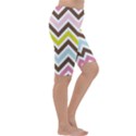 Chevrons Stripes Colors Background Cropped Leggings  View3