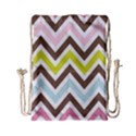 Chevrons Stripes Colors Background Drawstring Bag (Small) View1