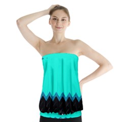 Pattern Digital Painting Lines Art Strapless Top by Amaryn4rt