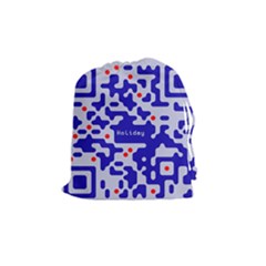 Digital Computer Graphic Qr Code Is Encrypted With The Inscription Drawstring Pouches (medium)  by Amaryn4rt