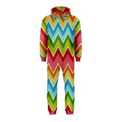 Colorful Background Of Chevrons Zigzag Pattern Hooded Jumpsuit (kids)