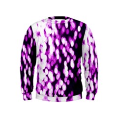 Bokeh Background In Purple Color Kids  Sweatshirt by Amaryn4rt