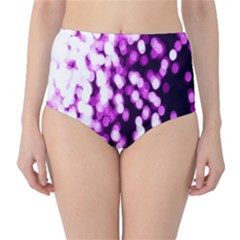 Bokeh Background In Purple Color High-waist Bikini Bottoms by Amaryn4rt