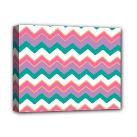 Chevron Pattern Colorful Art Deluxe Canvas 14  X 11  by Amaryn4rt