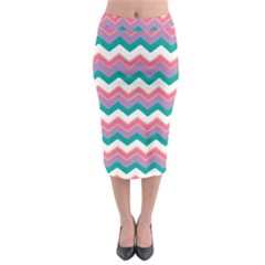 Chevron Pattern Colorful Art Midi Pencil Skirt by Amaryn4rt