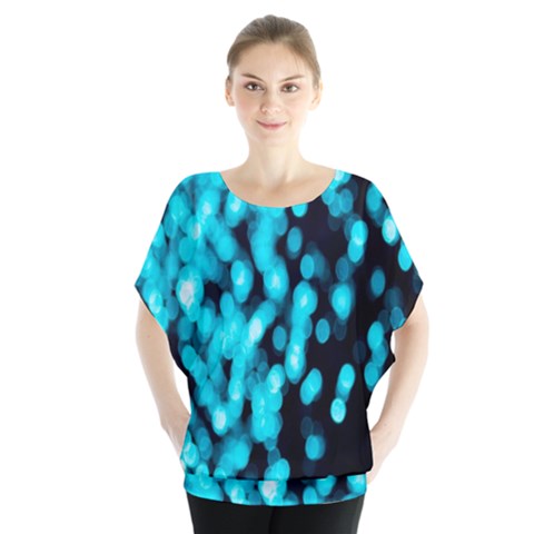 Bokeh Background In Blue Color Blouse by Amaryn4rt