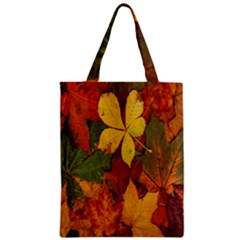 Colorful Autumn Leaves Leaf Background Zipper Classic Tote Bag by Amaryn4rt