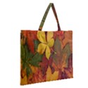 Colorful Autumn Leaves Leaf Background Zipper Large Tote Bag View2