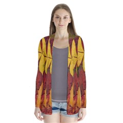Colorful Autumn Leaves Leaf Background Cardigans by Amaryn4rt