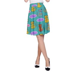 Meow Cat Pattern A-line Skirt by Amaryn4rt
