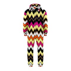 Colorful Chevron Pattern Stripes Hooded Jumpsuit (kids)