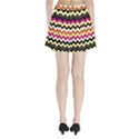 Colorful Chevron Pattern Stripes Pleated Mini Skirt View2