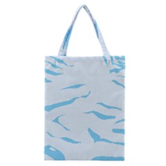 Blue Tiger Animal Pattern Digital Classic Tote Bag by Amaryn4rt