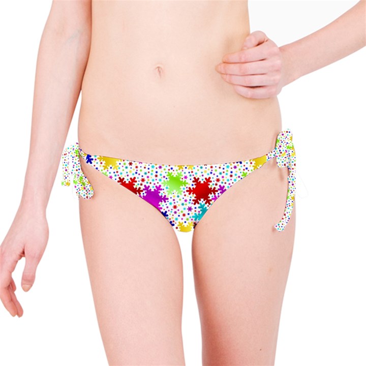 Snowflake Pattern Repeated Bikini Bottom