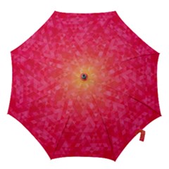 Abstract Red Octagon Polygonal Texture Hook Handle Umbrellas (medium)