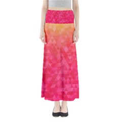 Abstract Red Octagon Polygonal Texture Maxi Skirts by TastefulDesigns